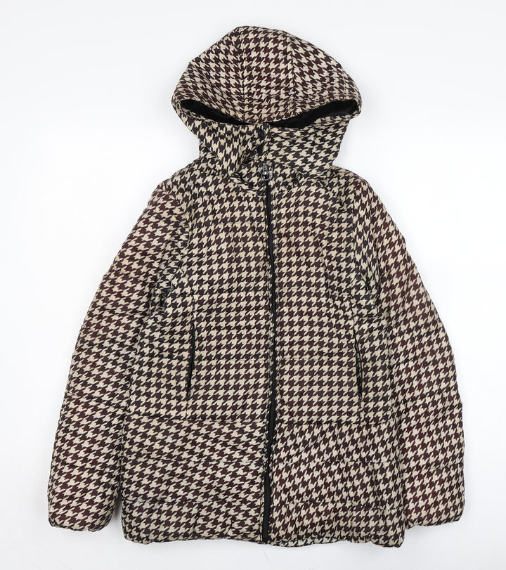 OVS Girls Brown Puffer Jacket Coat Size 13-14 Years Zip