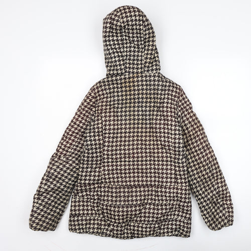 OVS Girls Brown Puffer Jacket Coat Size 13-14 Years Zip