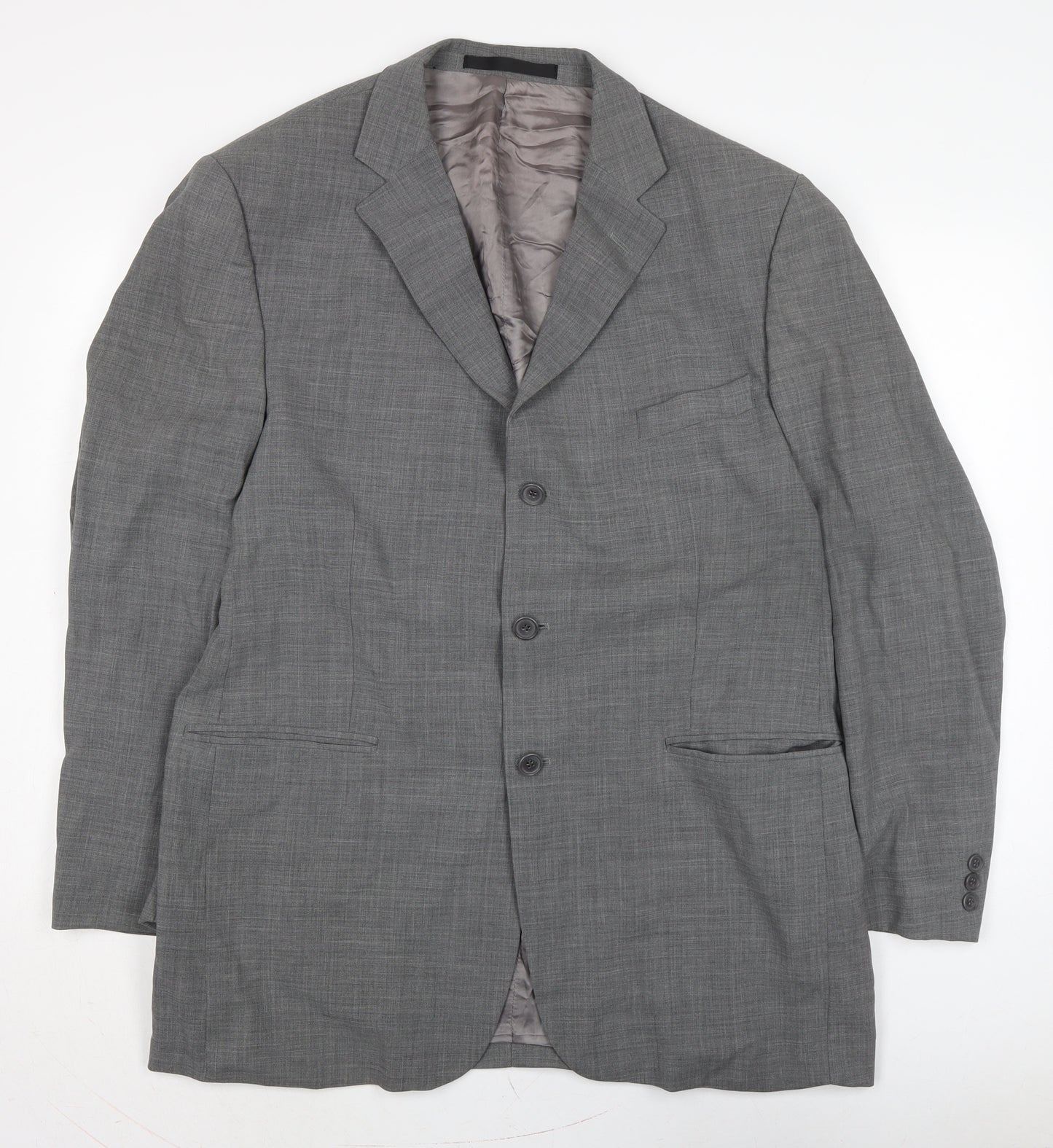 Marks and Spencer Mens Grey Polyester Jacket Suit Jacket Size XL Regular