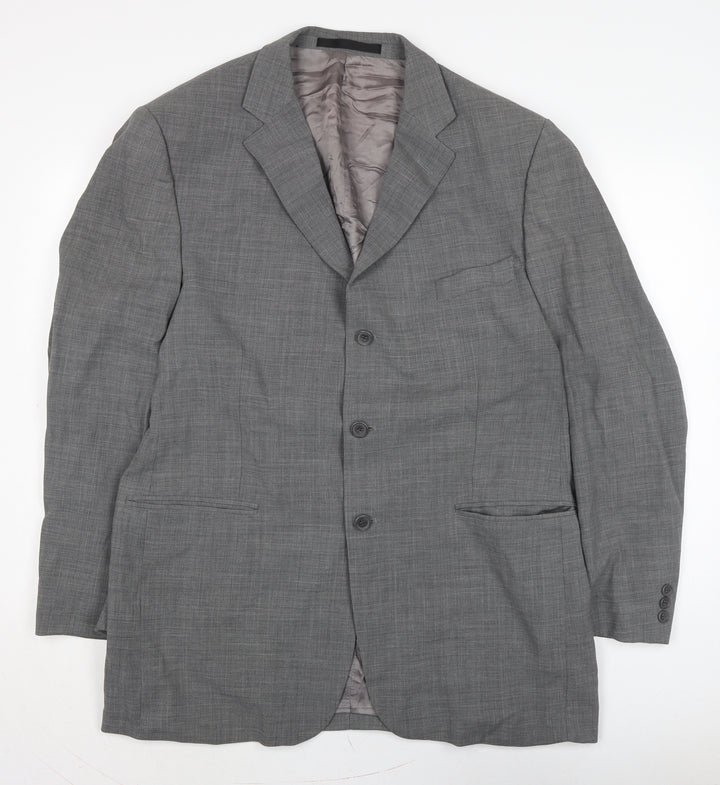 Marks and Spencer Mens Grey Polyester Jacket Suit Jacket Size XL Regular
