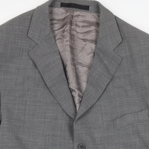 Marks and Spencer Mens Grey Polyester Jacket Suit Jacket Size XL Regular