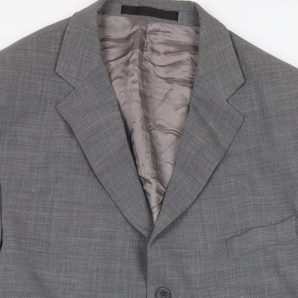 Marks and Spencer Mens Grey Polyester Jacket Suit Jacket Size XL Regular