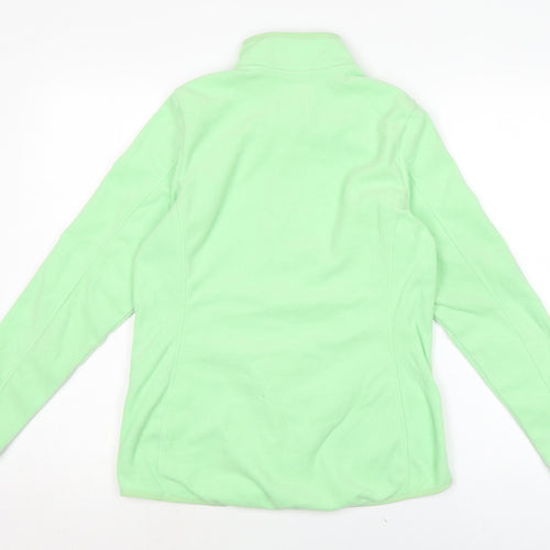 Good Move Womens Green Mock Neck Polyester Cardigan Jumper Size 10