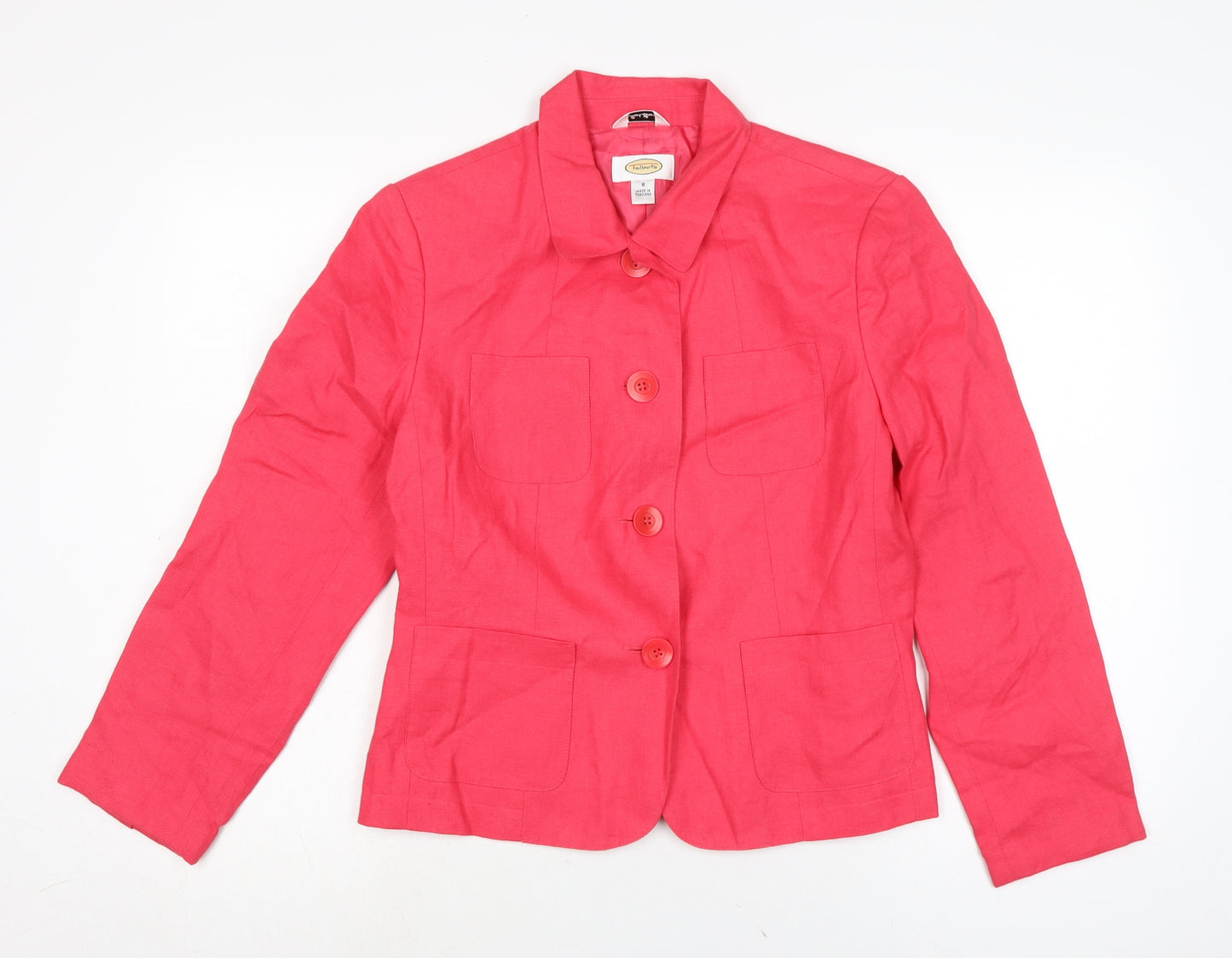 Talbots Womens Pink Jacket Size 8 Button