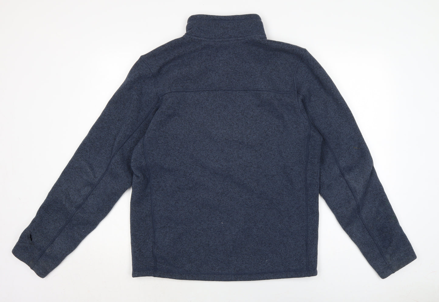 The North Face Mens Blue Mock Neck Polyester Pullover Jumper Size M Long Sleeve