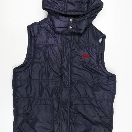 Tokyo Laundry Mens Blue Gilet Waistcoat Size S Zip