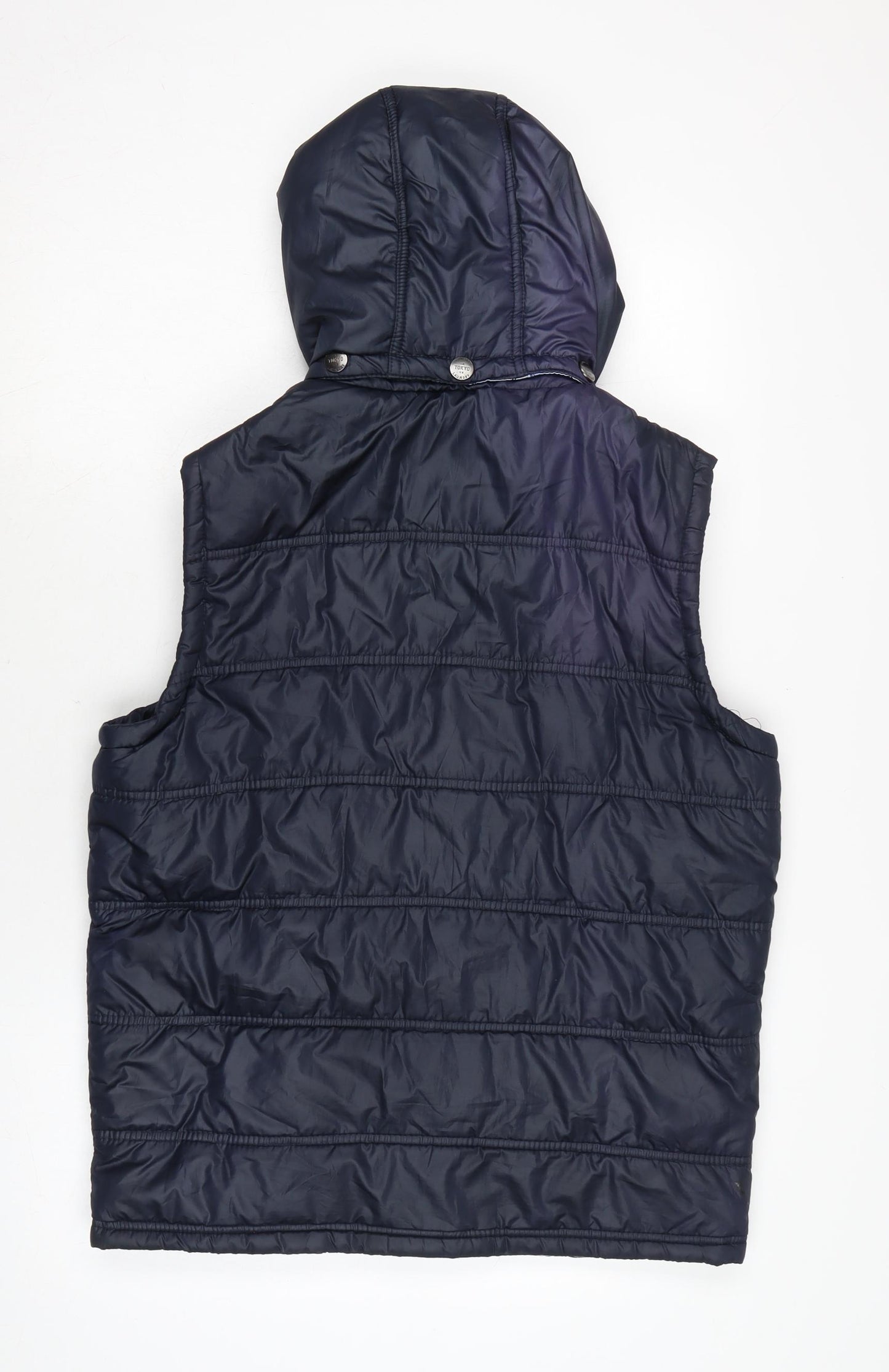 Tokyo Laundry Mens Blue Gilet Waistcoat Size S Zip