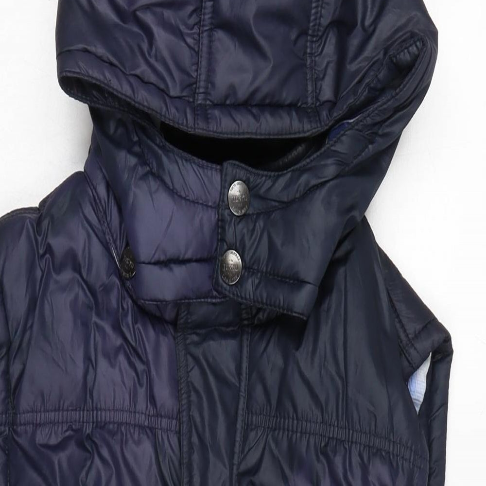 Tokyo Laundry Mens Blue Gilet Waistcoat Size S Zip