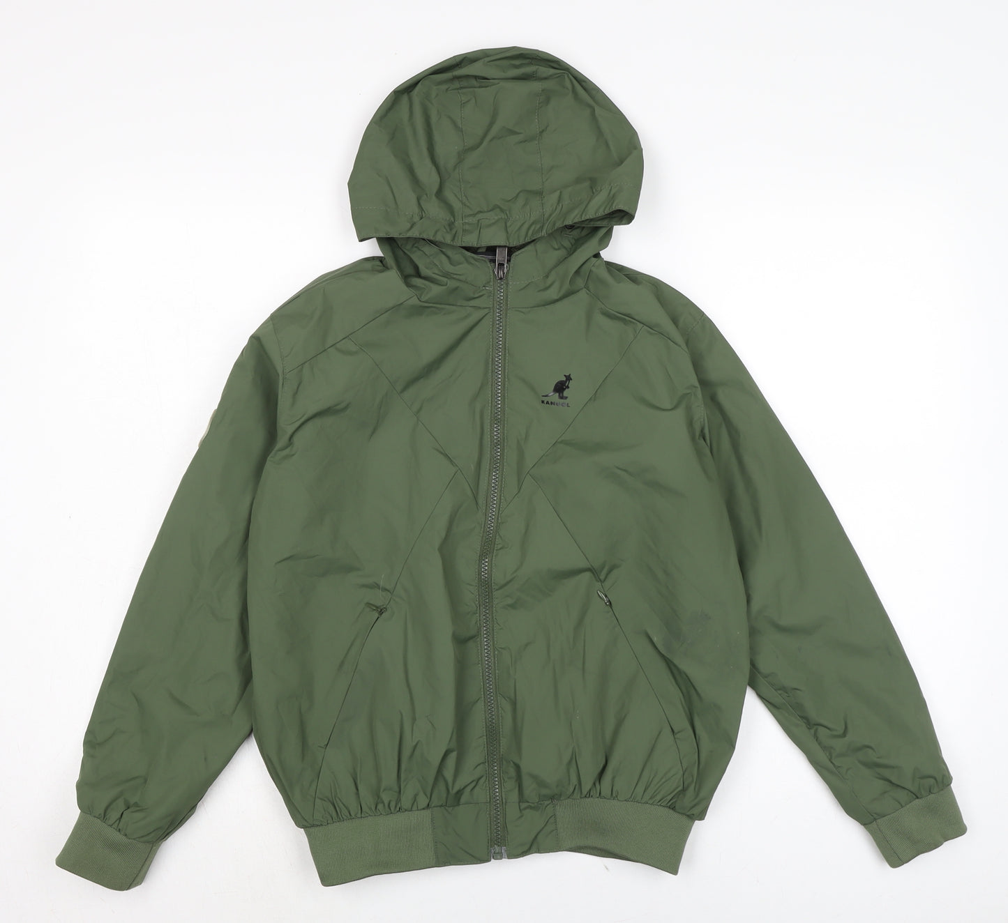 Kangol Boys Green Anorak Jacket Size 13 Years Zip