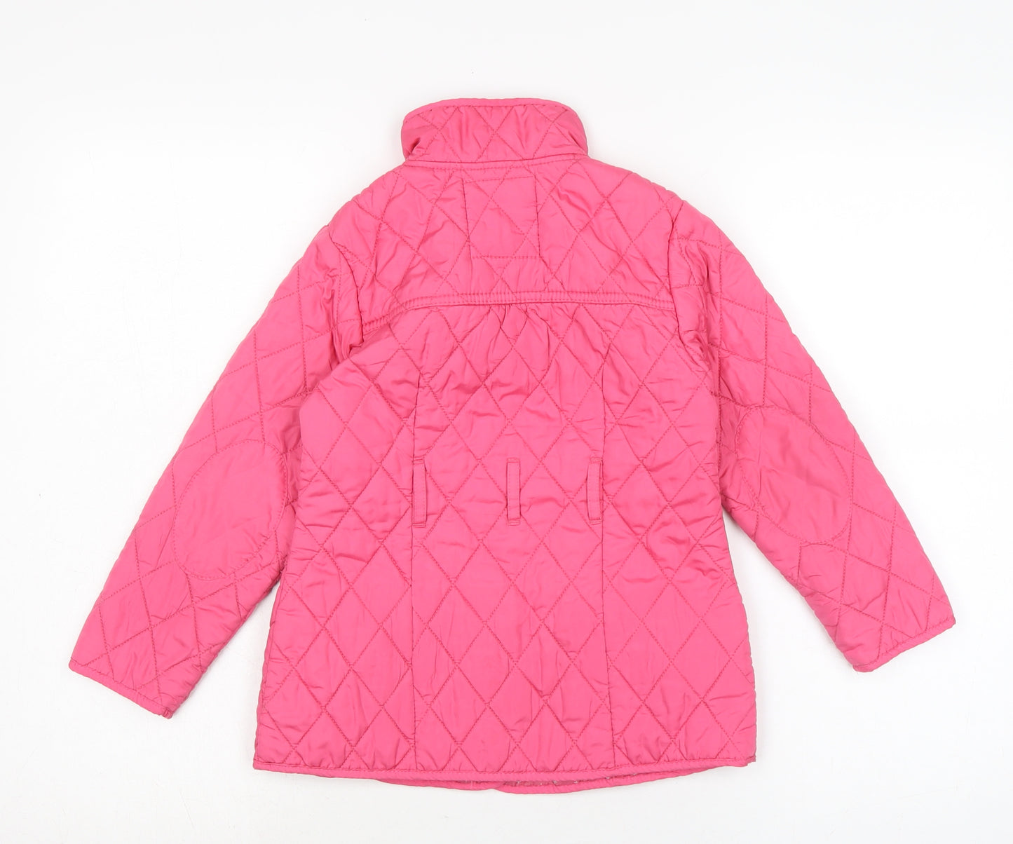 NEXT Girls Pink Quilted Coat Size 5-6 Years Zip