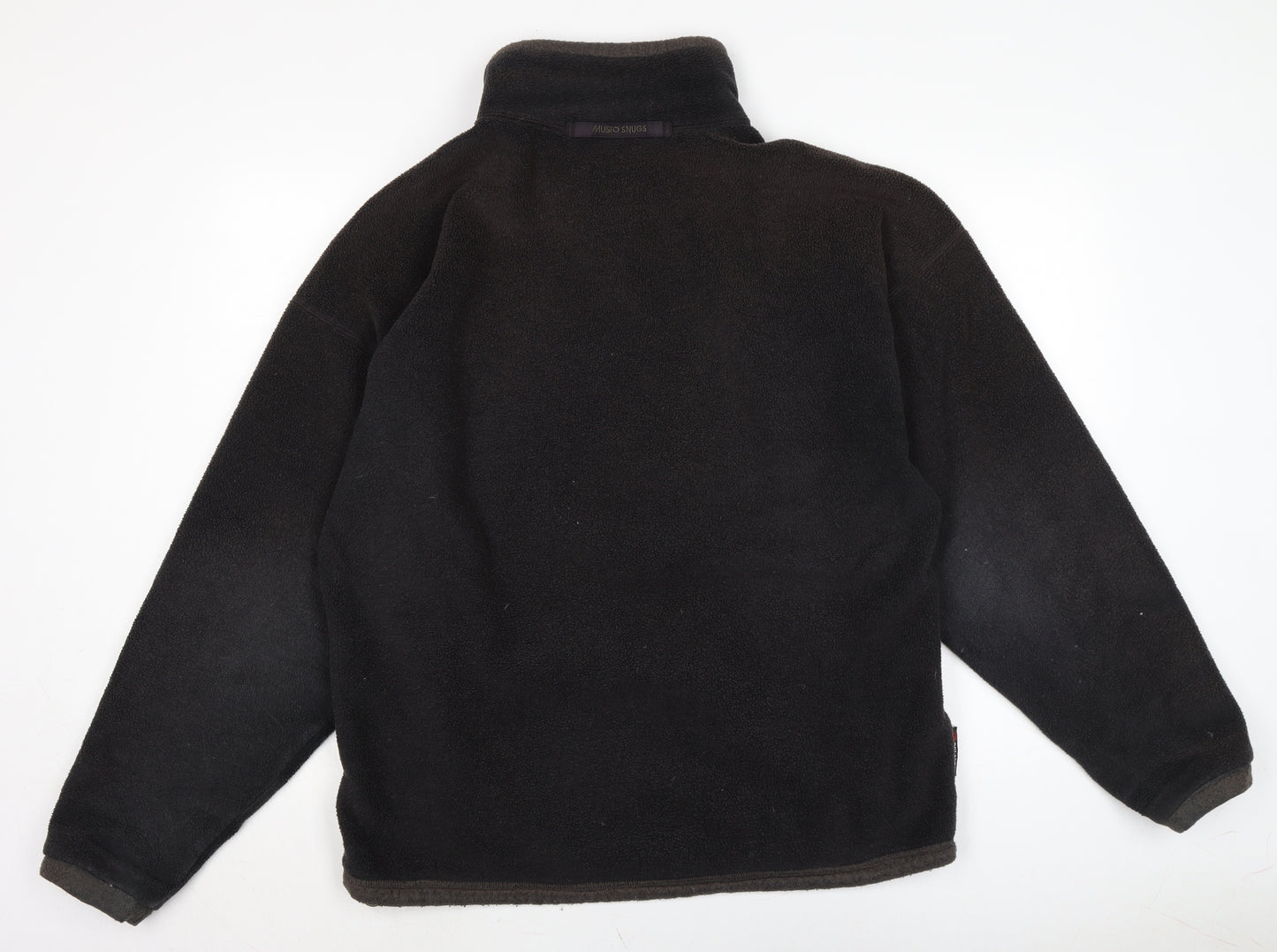 Polartec Mens Grey Mock Neck Polyester Full Zip Jumper Size L Long Sleeve