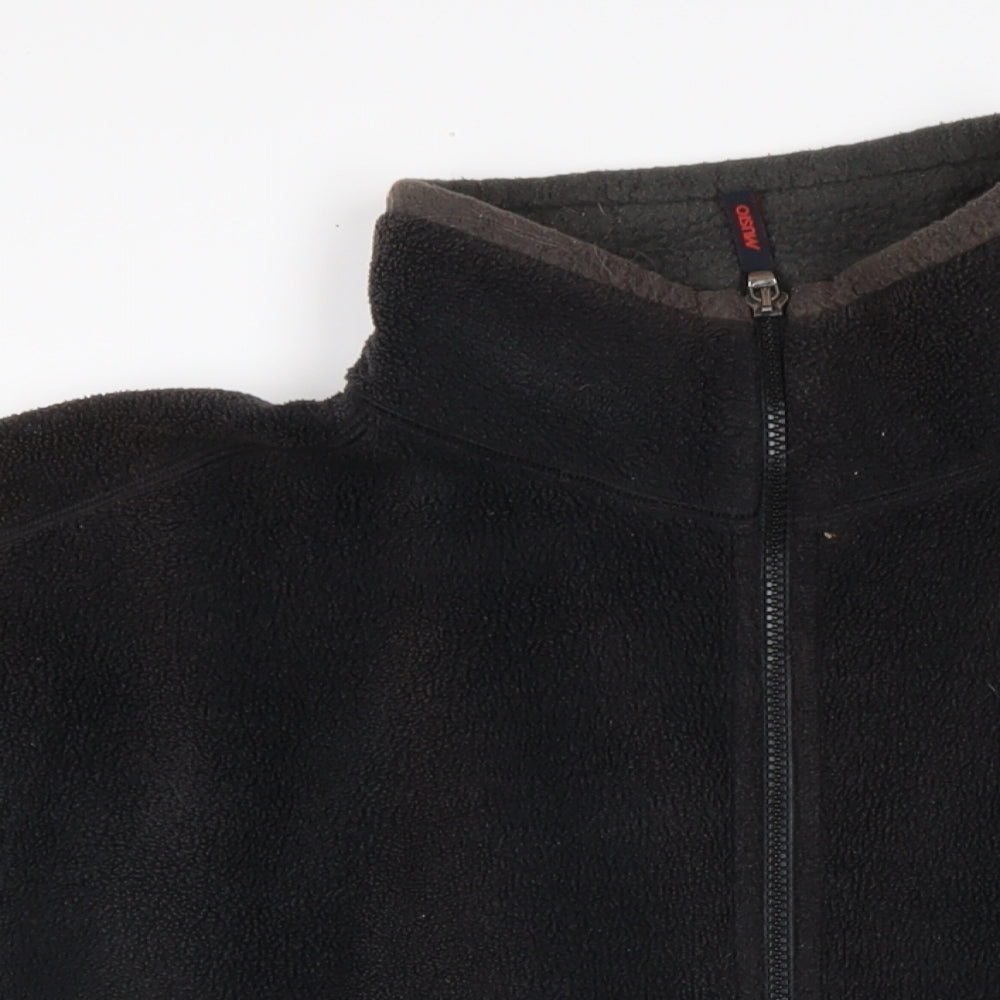 Polartec Mens Grey Mock Neck Polyester Full Zip Jumper Size L Long Sleeve