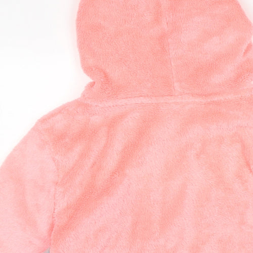 SO Womens Pink Mock Neck Polyester Full Zip Jumper Size L