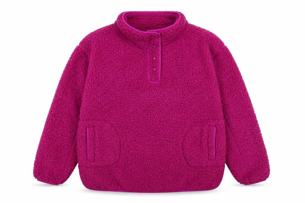 Front view of Next women’s purple mock neck polyester jumper, size UK 12
