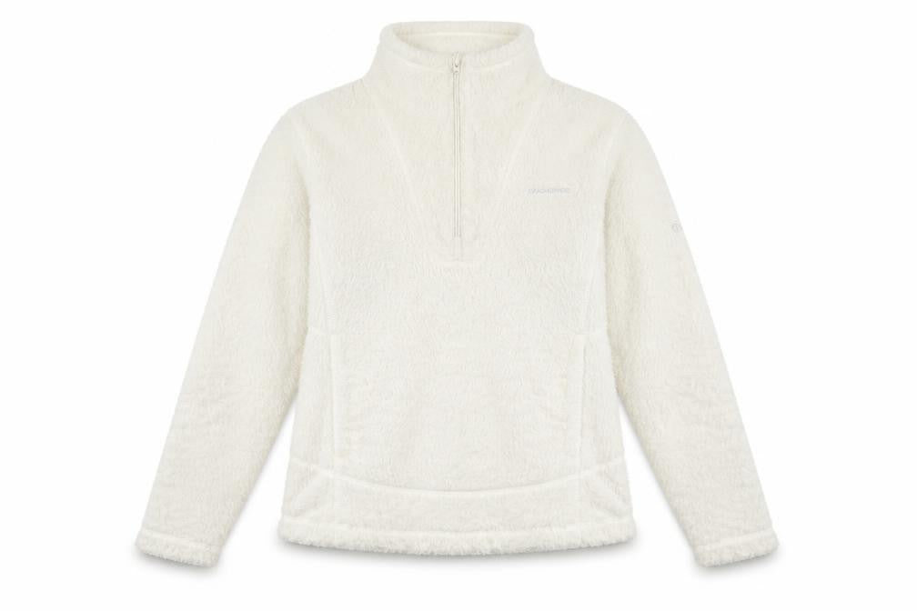 Front view of Grasshoppers women’s ivory mock neck polyester jumper, size UK 12