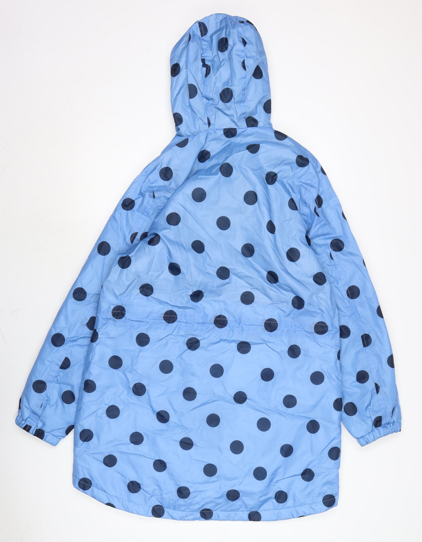 Cotton Traders Womens Blue Rain Coat Coat Size 12 Zip
