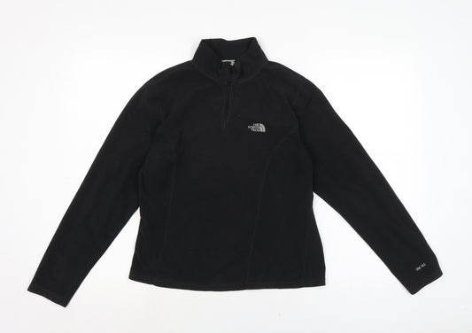 The North Face Womens Black Mock Neck Polyester Pullover Jumper Size M