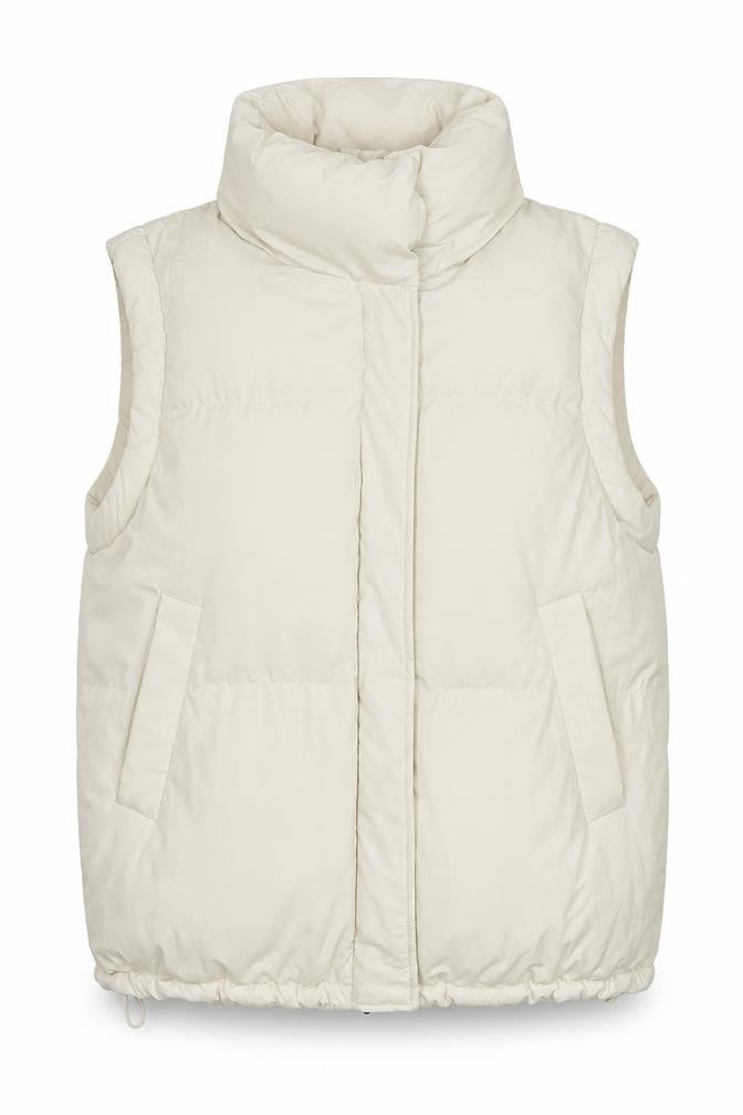 Berksha Womens Ivory Gilet Waistcoat Size L Zip