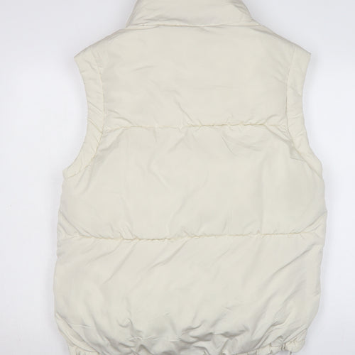 Berksha Womens Ivory Gilet Waistcoat Size L Zip