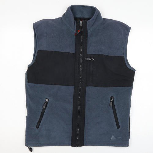 One Valley Mens Blue Gilet Waistcoat Size M Zip