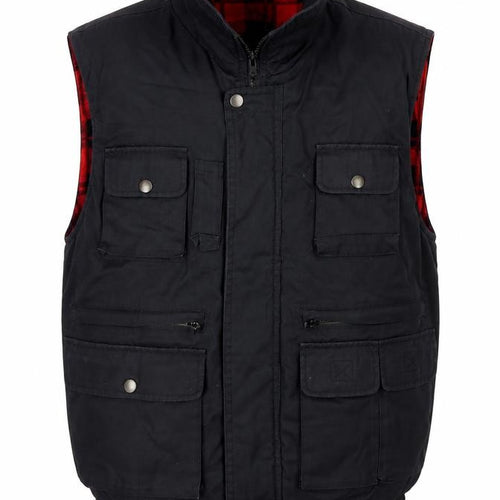 Frozen Assets Mens Black Gilet Waistcoat Size S Zip