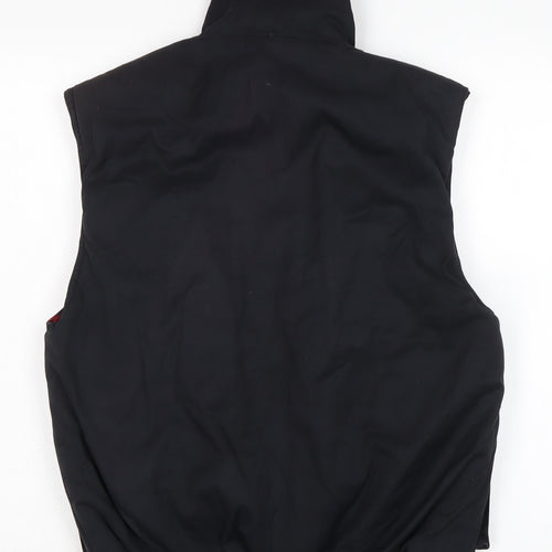 Frozen Assets Mens Black Gilet Waistcoat Size S Zip