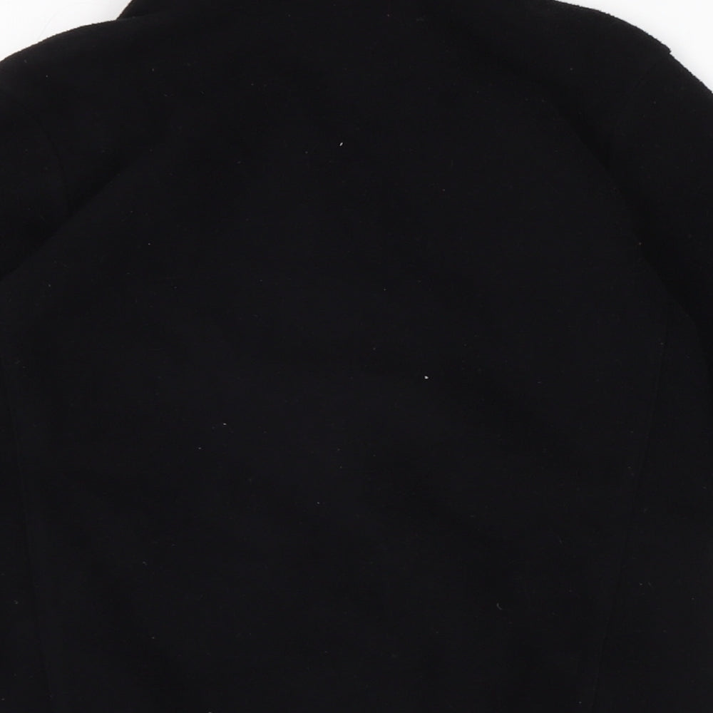 Quechua Boys Black Mock Neck Polyester Full Zip Jumper Size 10 Years Zip