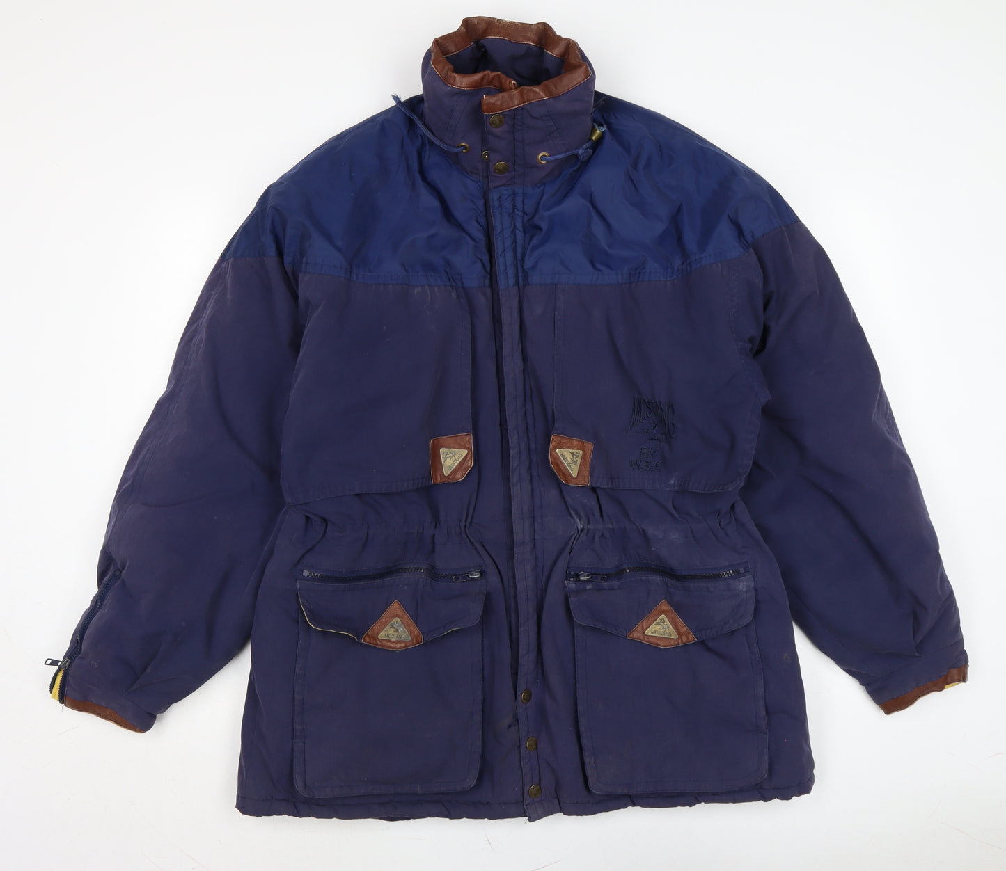 Mustang Mens Blue Anorak Coat Size M Zip