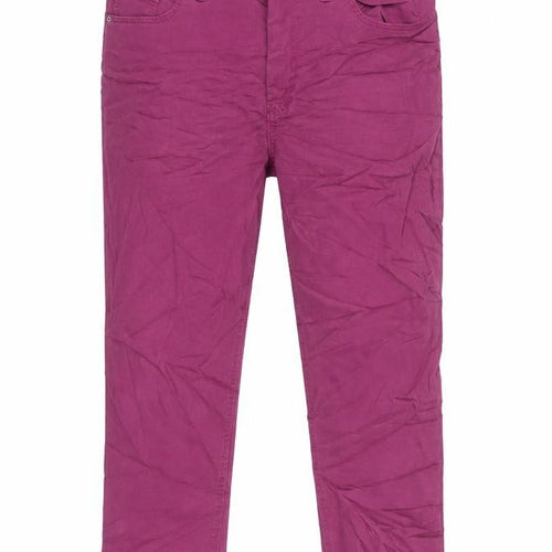 M&S Womens Purple Cotton Cropped Jeans Size 10 L22 in Regular