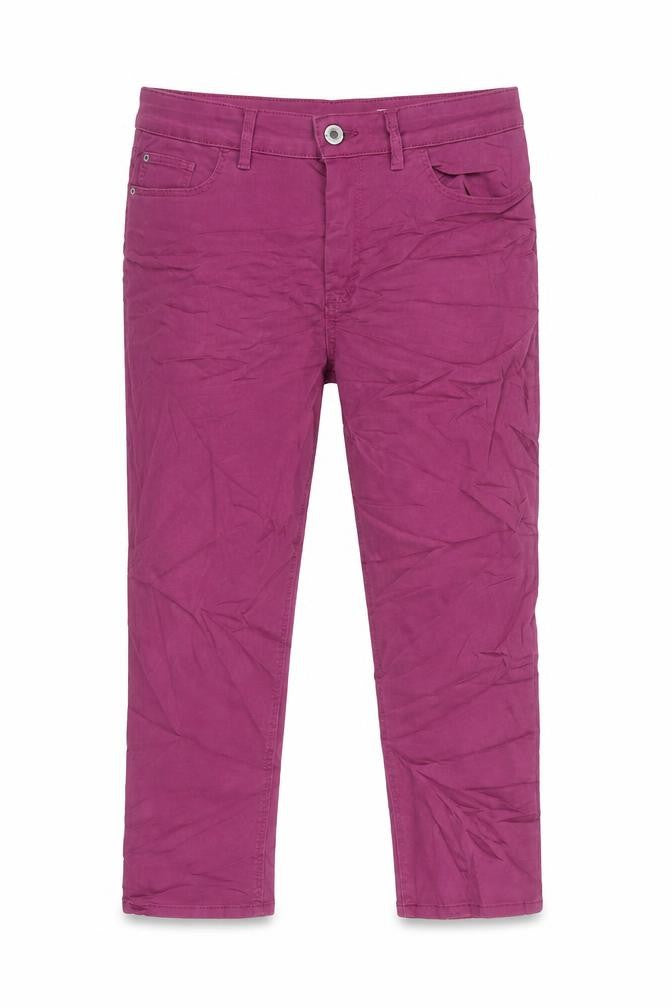 M&S Womens Purple Cotton Cropped Jeans Size 10 L22 in Regular