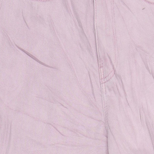 M&S Womens Orange Cotton Mom Jeans Size 6 L24.5 in Regular