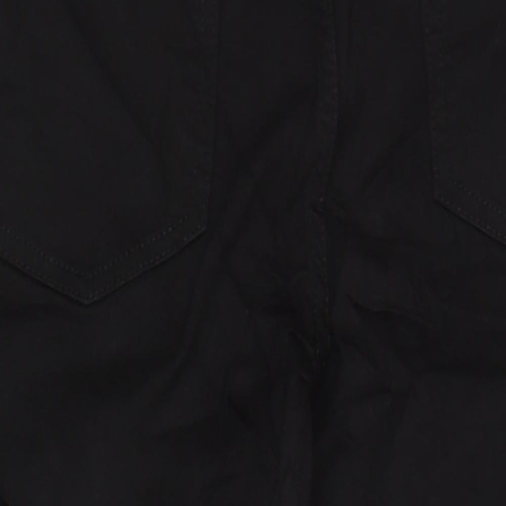 M&S Womens Black Cotton Bootcut Jeans Size 12 L29 in Regular