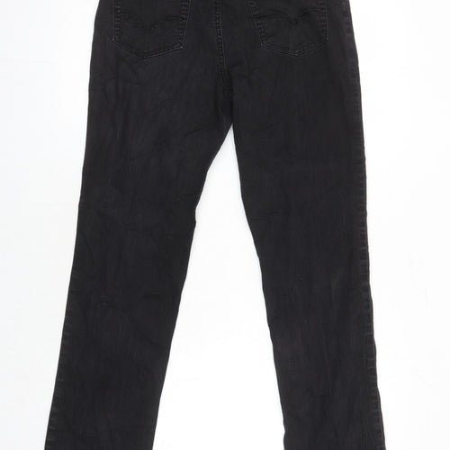 Swallow Jeans Womens Black Cotton Straight Jeans Size L L28 in Regular