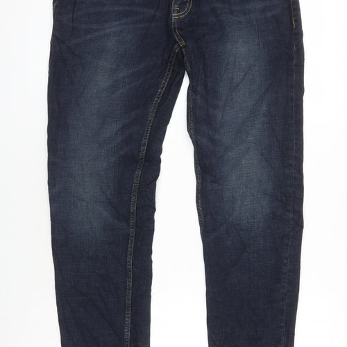 M&S Mens Blue Cotton Skinny Jeans Size 34 in L30 in Regular