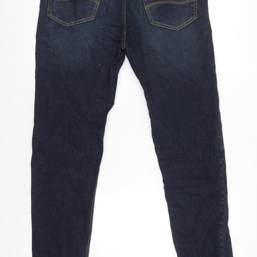 M&S Mens Blue Cotton Skinny Jeans Size 34 in L30 in Regular