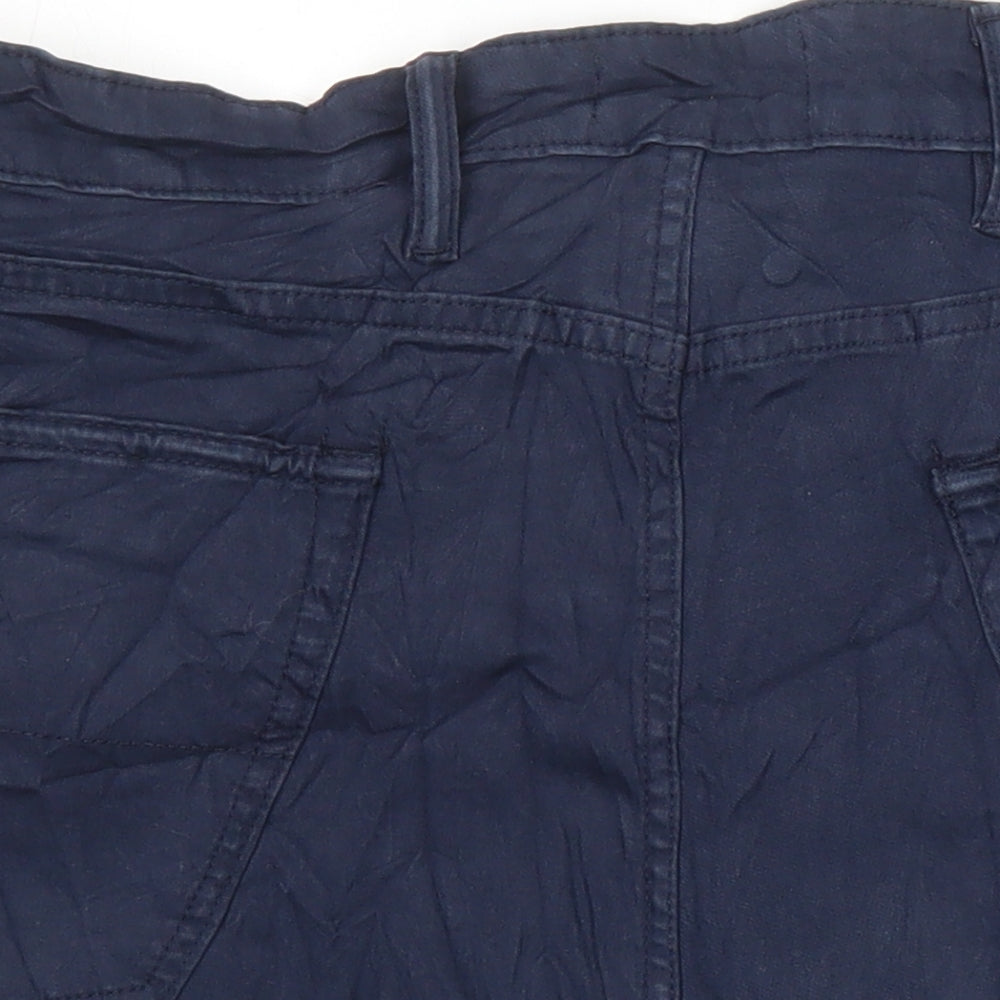M&S Mens Blue Cotton Bermuda Shorts Size 42 in Regular