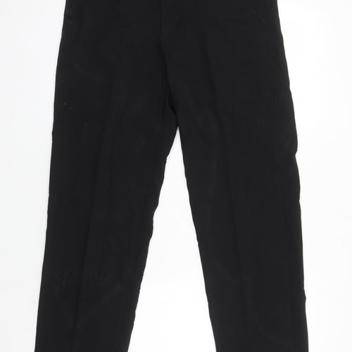 M&S Mens Black Polyester Trousers Size 32 in L26 in Regular