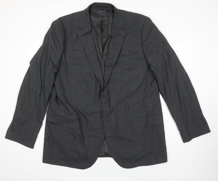 M&S Mens Grey Wool Jacket Suit Jacket Size 46 Regular