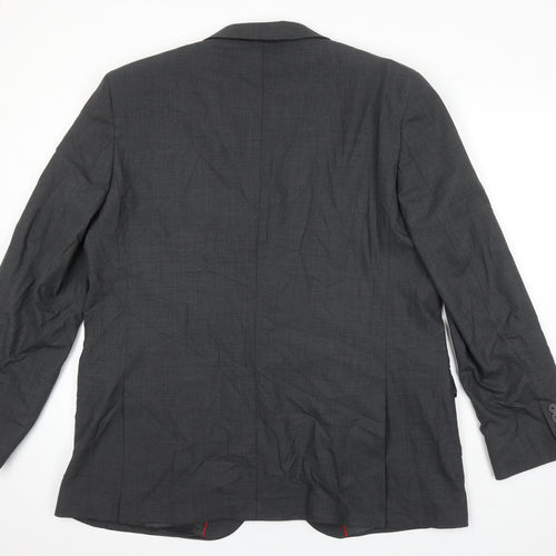 M&S Mens Grey Wool Jacket Suit Jacket Size 46 Regular