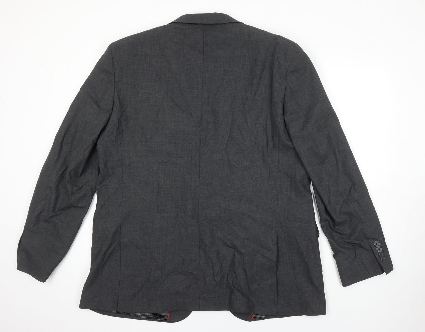 M&S Mens Grey Wool Jacket Suit Jacket Size 46 Regular