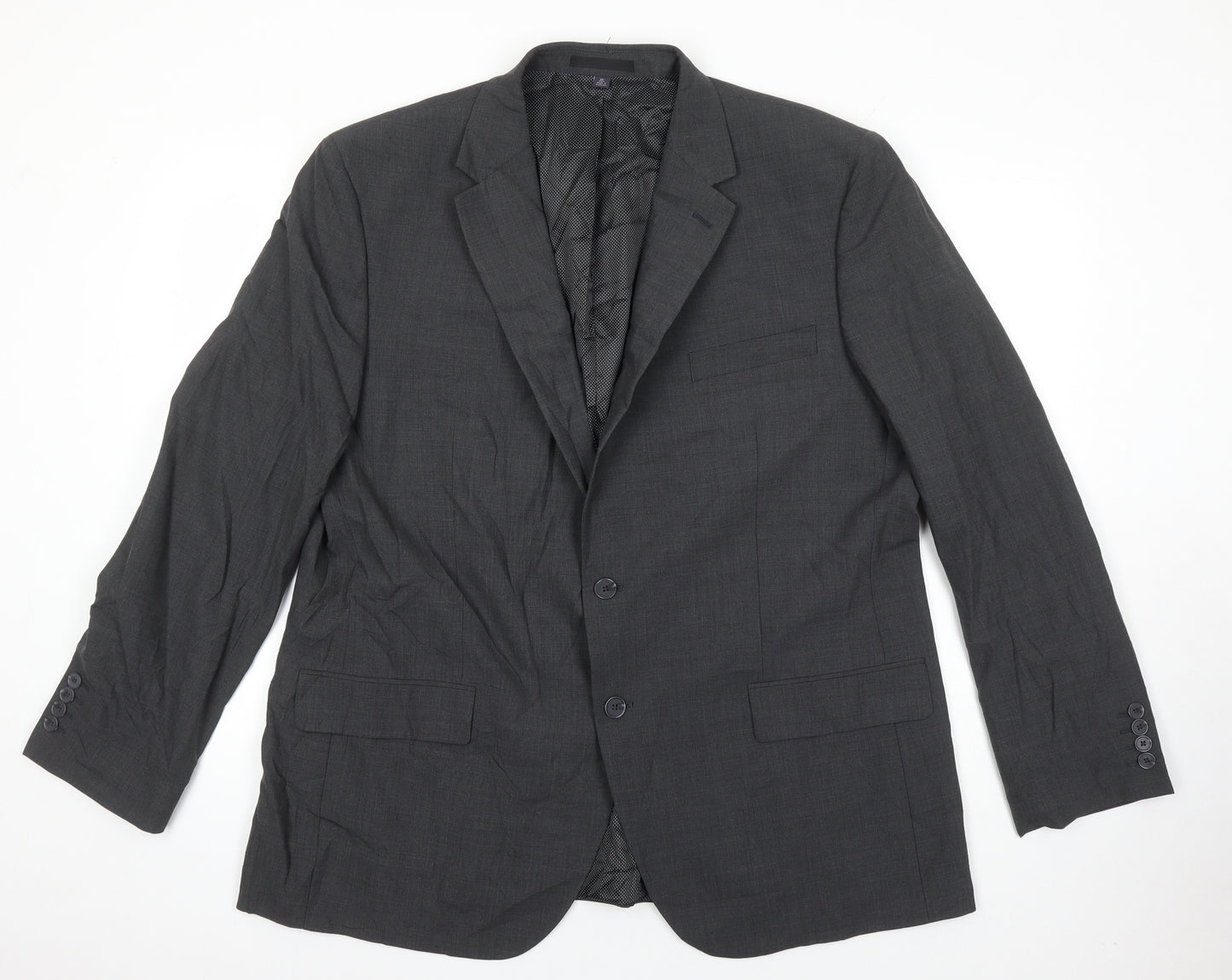 M&S Mens Grey Wool Jacket Suit Jacket Size 46 Regular