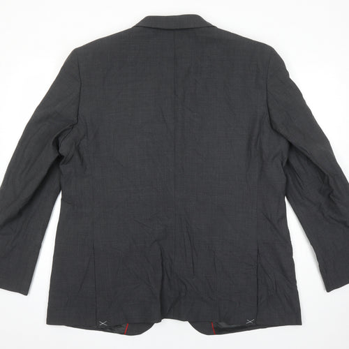 M&S Mens Grey Wool Jacket Suit Jacket Size 46 Regular
