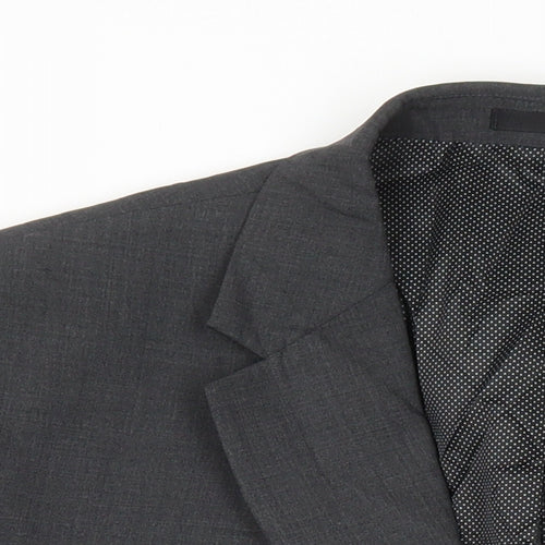 M&S Mens Grey Wool Jacket Suit Jacket Size 46 Regular