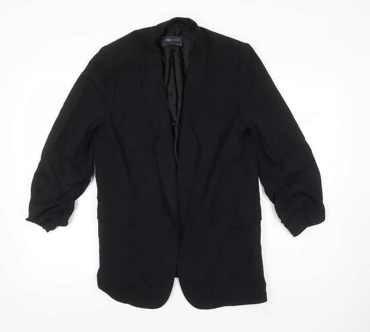 M&S Womens Black Jacket Blazer Size 12