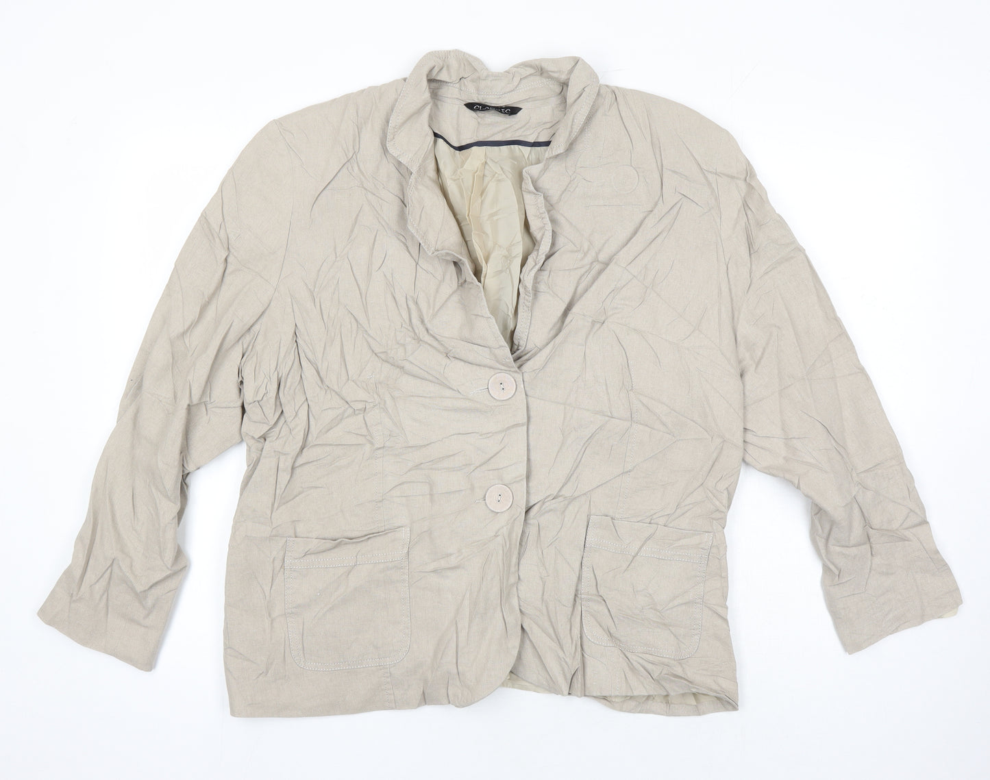 Classic Womens Beige Jacket Size 20