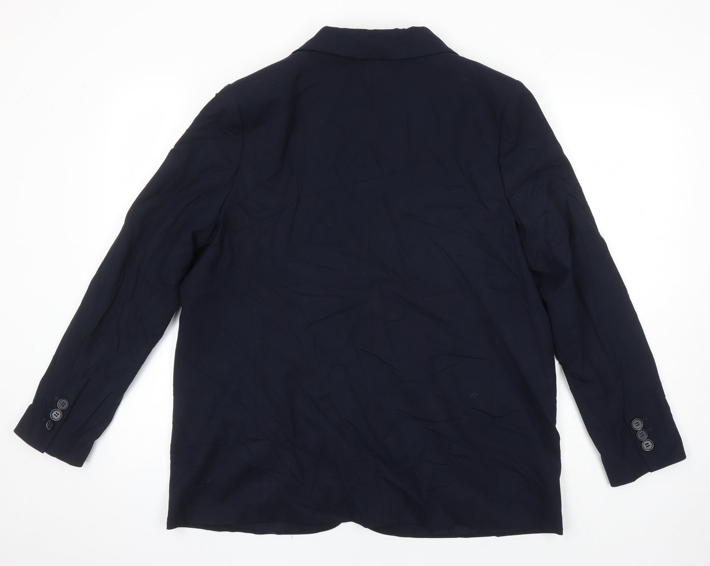 M&S Womens Blue Jacket Blazer Size 16