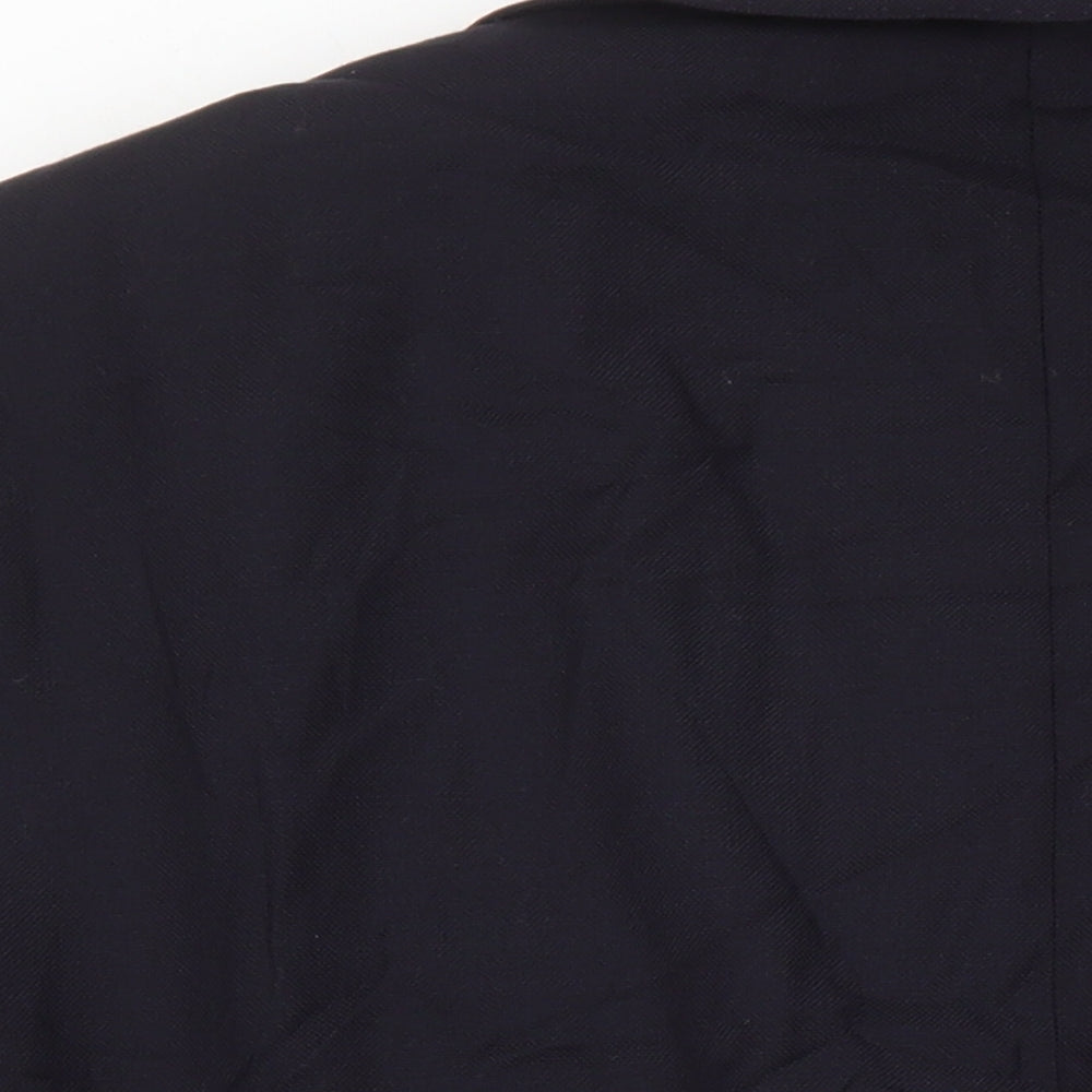 M&S Mens Blue Wool Jacket Blazer Size 44 Regular