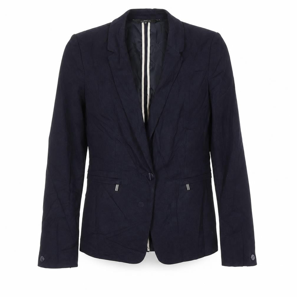 Front view of Next women’s blue jacket blazer, size UK 8