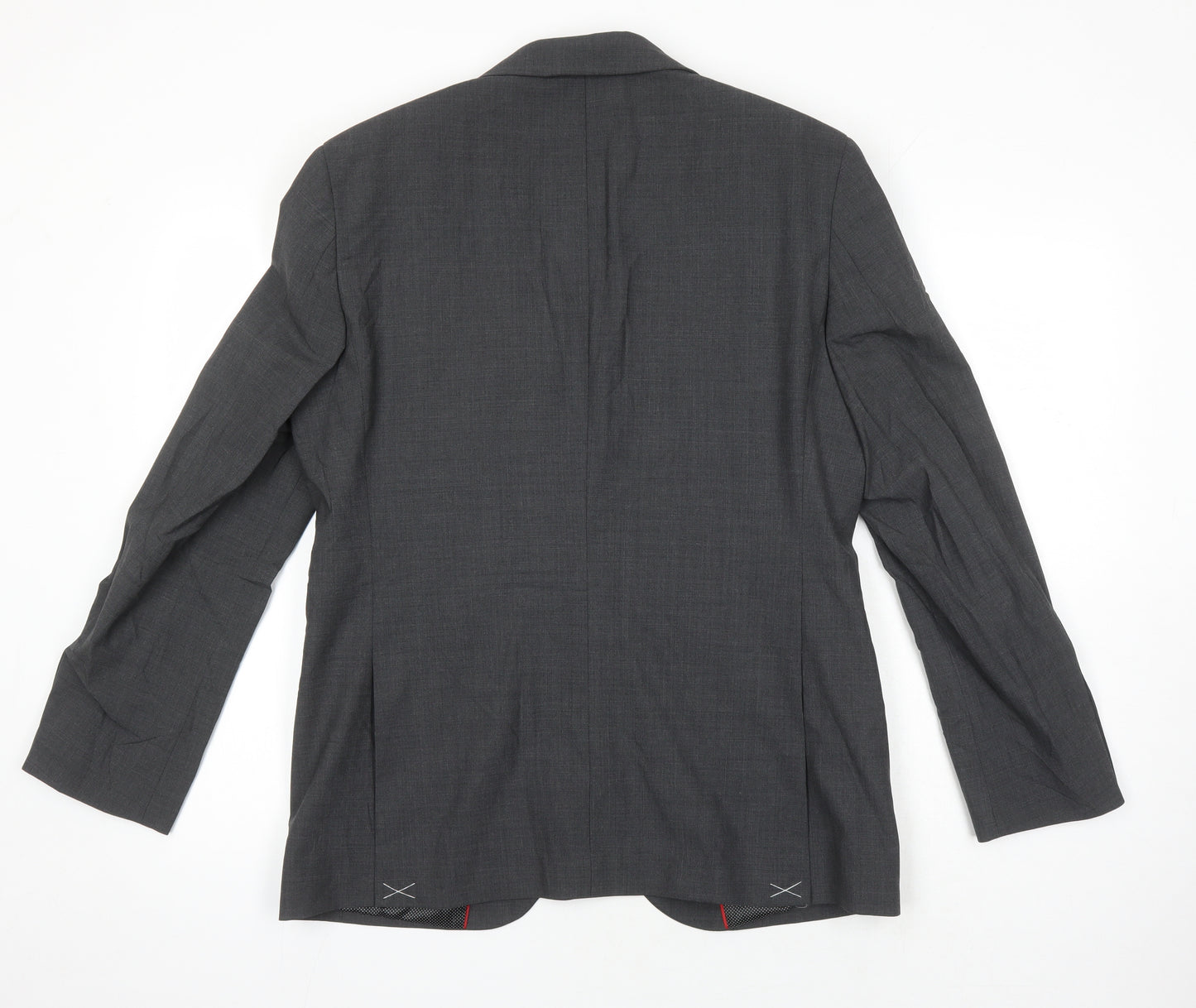 M&S Mens Grey Wool Jacket Blazer Size 38 Regular