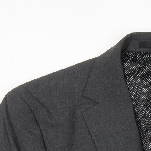 M&S Mens Grey Wool Jacket Blazer Size 38 Regular